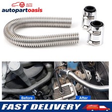 24 Flexible Upper Lower Radiator Hose Stainless Steel W Chrome Caps V8 Kit