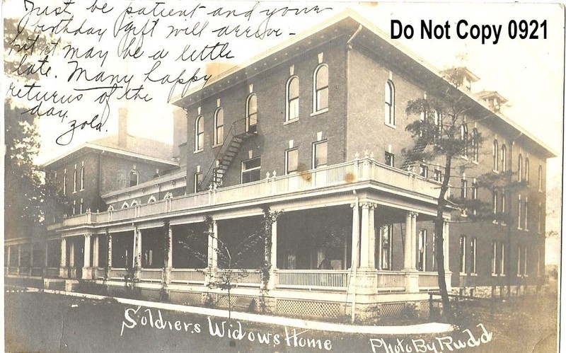 RPPC Real Photo Postcard Of The Soldiers Widows Home in Wilmington, Illinois