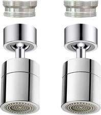 2 Pcs Faucet Aerator, 360  Swivel Kitchen Sink Faucet Aerator, Big Angle Twist,