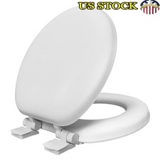 Soft Toilet Seat Molded TPU Leather Quick Release Slow Close Hinges Comfort New