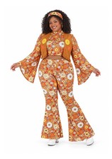 Plus Size Autumn Flower Hippie Costume