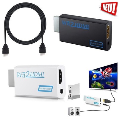 Adapter für Wii auf HDMI Full HD 1080p Konverter für Nintendo Wii auf HDMI Set