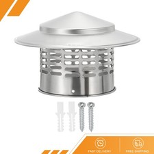 6" Chimney Cap 304 Stainless Steel Chimney Covers Hood Screen Roof Vent
