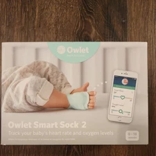 Owlet Smart Sock 2 Baby Heart Rate & Oxygen Monitor Sold AS IS read Description 