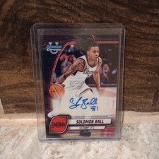 2024-25 Bowman U Chrome Solomon Ball Auto Black Wave Refractor Prospect #87 SP