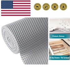 Shelf Liner, Non-Adhesive Roll Drawer Liners 12 Inches x 20 Feet, Non Slip Gr...