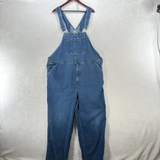 Vintage Liberty Blues Bib Overalls Mens 44 Tall Straight Leg Workwear Farmer