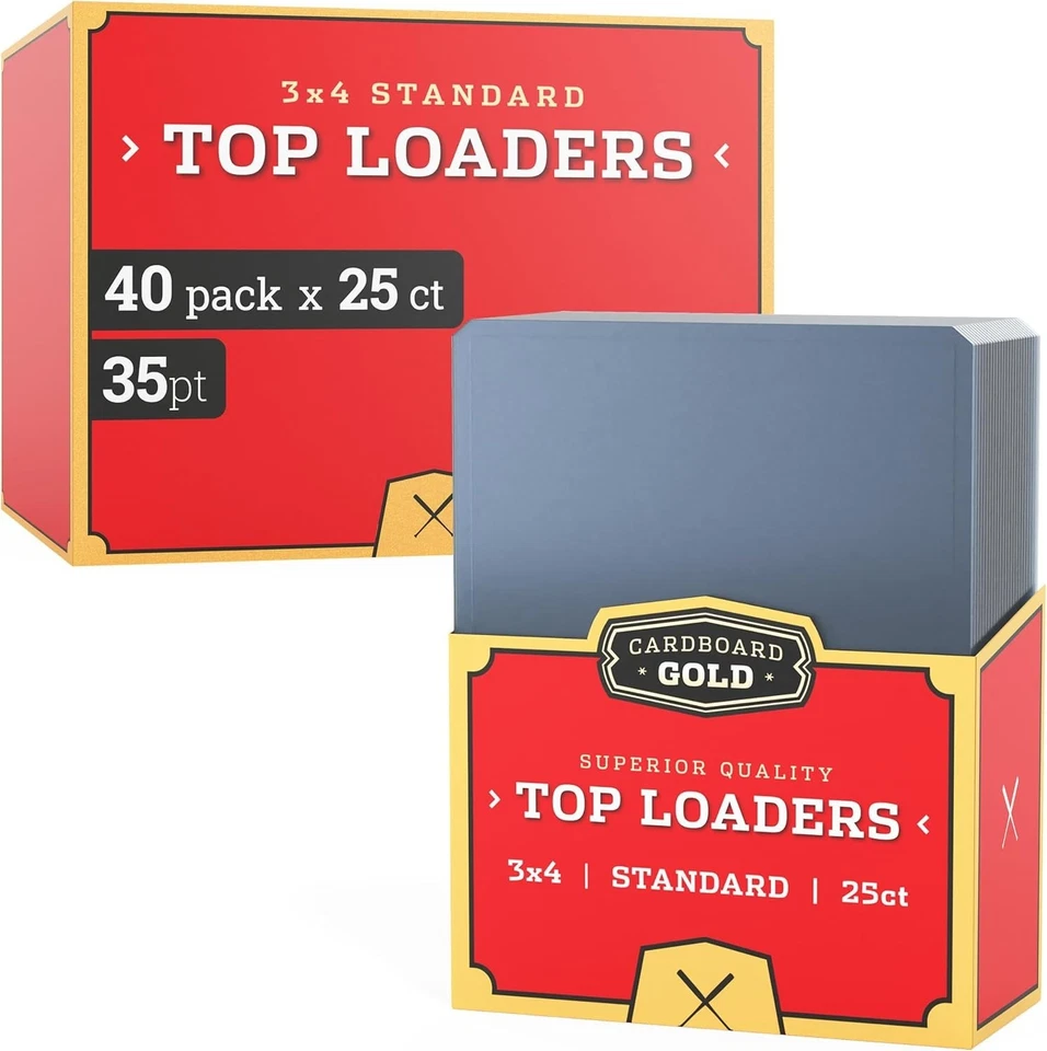 Hard Plastic Trading Card Protectors - 1000 Count Toploaders - Image 3 of 4