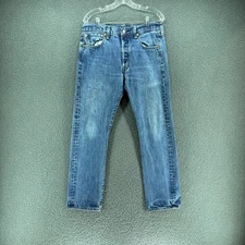 Levis 501 Jeans Mens 33x32 Dark Wash 005010194 100% Cotton