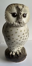 Helmsdale Pottery Owl Scotland Rare Large 35cm Tall By Penny & David Woodley