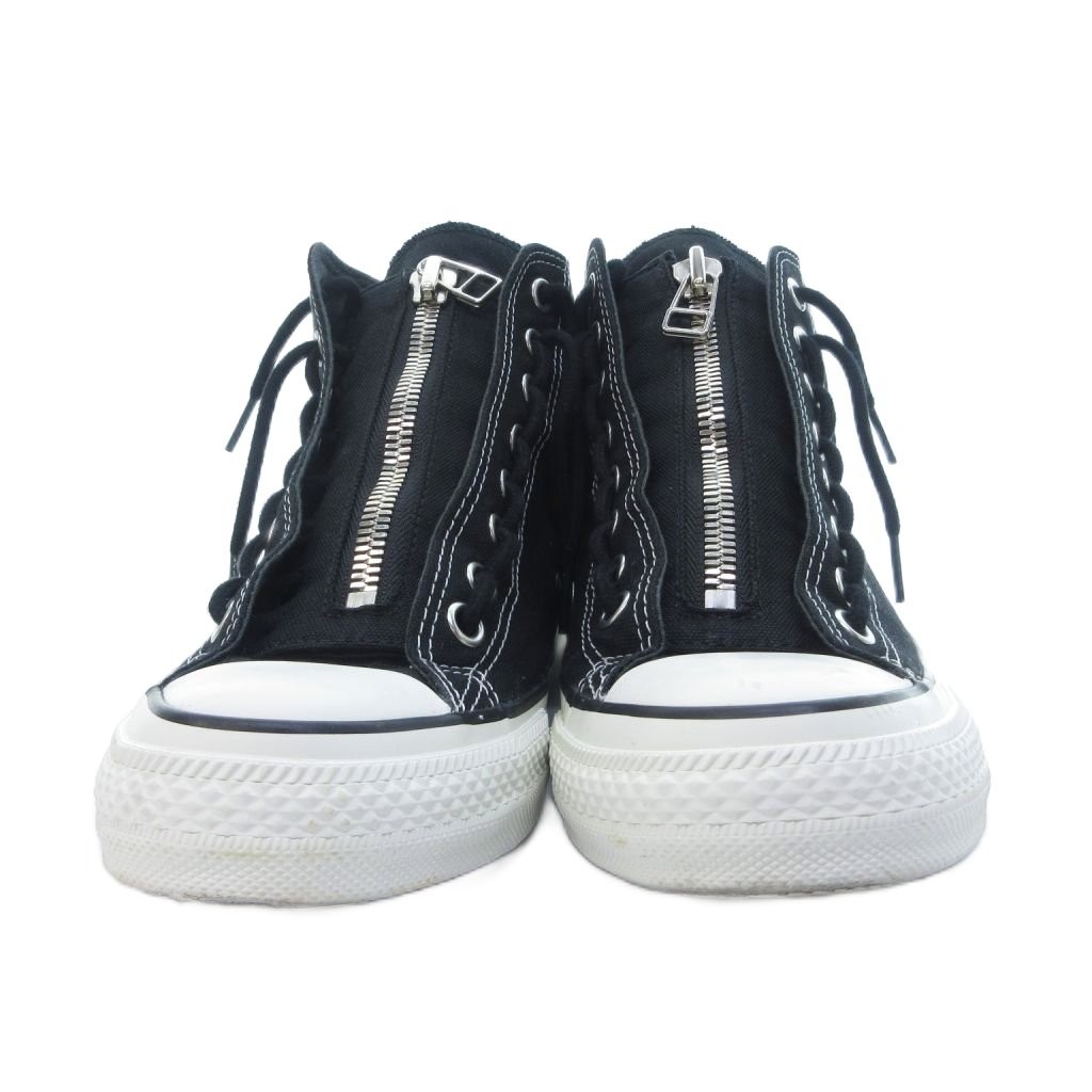 Converse React HD High Top Sneakers Black Canvas Leather Size 25cm Used thumbnail 4