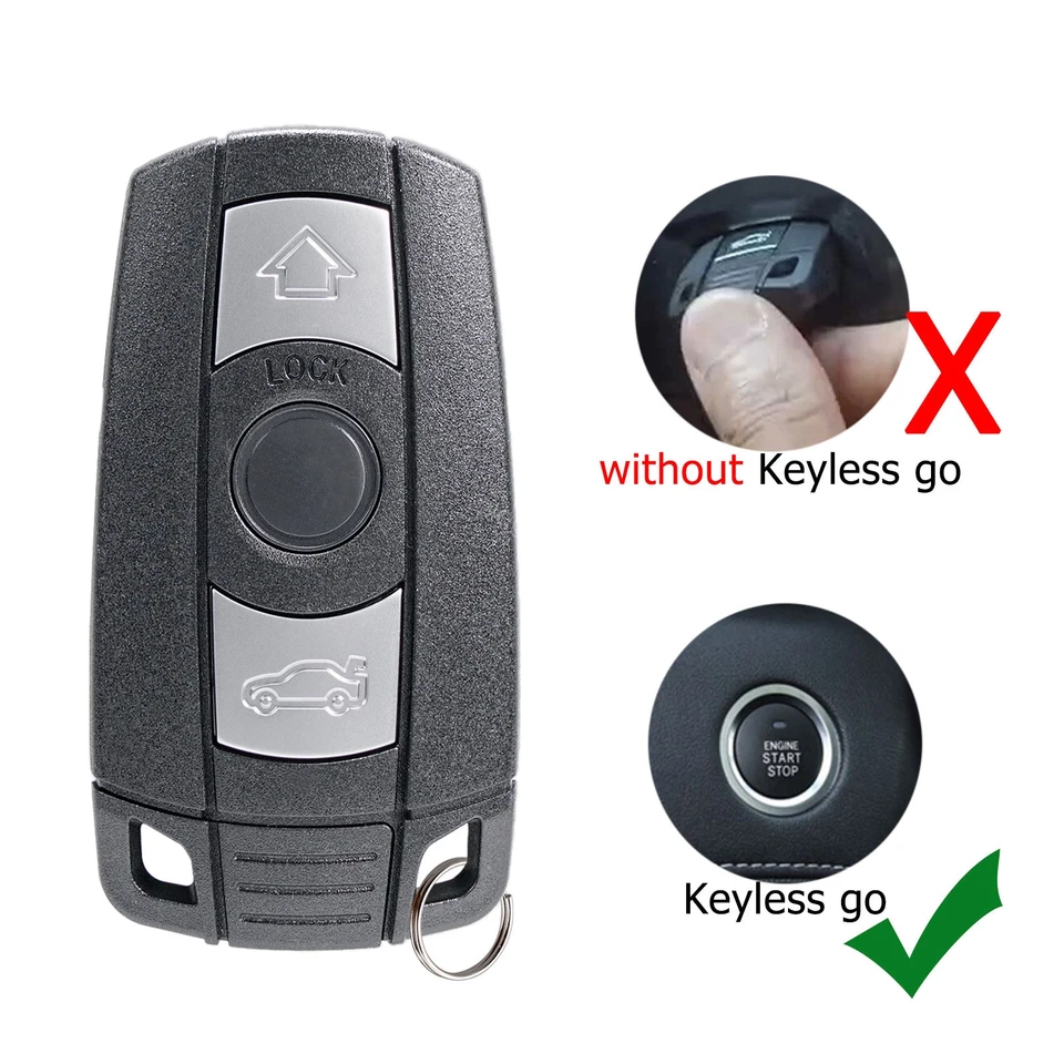 Mando a distancia 2 llaveros inteligentes para BMW Serie 1 3 5 E60 E61 E91 E92 X5 X6 Comfort Access Foto 2 de 4
