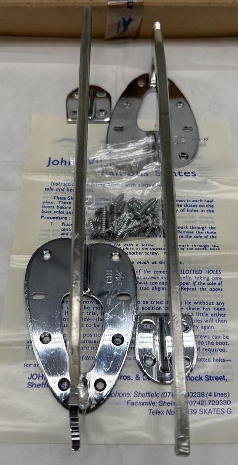 NOS Vintage John Wilson Maker Sheffield Majestic Skate Blades-Size 9.25 ...