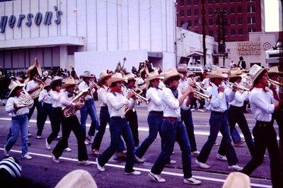 FEB 1980 Street Scene Parade Myerson's Store Tucson Arizona  Slide CD-D