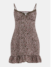 No Boundaries A-Line Strappy Mini Dress, Women - BROWN