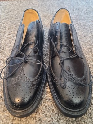 Vintage Florsheim Imperial Kenmoor 96624 Black Longwing Blucher 9.5 D