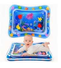 Tummy Time Water Mat丨Inflatable Tummy Time Water Play Mat for Babies, Blue