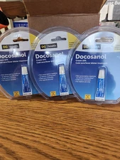 Lot of 3 Tubes DG Health DOCOSANOL CREAM 10% Cold Sore Treatment, Exp: 02/2026