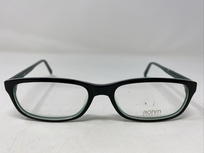 RÖHM GERMANY MOD.606 COL.21 53-16-145 Black/Green Full Rim Eyeglasses Frame LB43