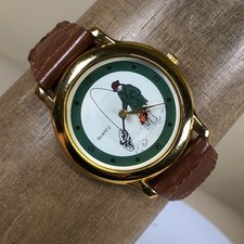 Orologio Vintage Avon Uomo F633597/A Abito Pescatore Pelle Quarzo 36mm 7 3/4"