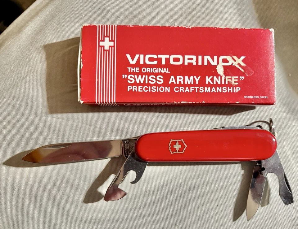Vintage Victorinox The Original Swiss Army Multi Tool Knife With Box & Papers - Image 2 of 4