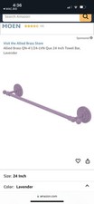Allied Brass 1041/24-LVN Skyline Collection 24 Inch Towel Bar, Lavender