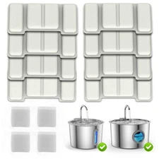 Automatic Pet Water Dispenser With Filter cotton 108oz/3.2L Stainless Steel