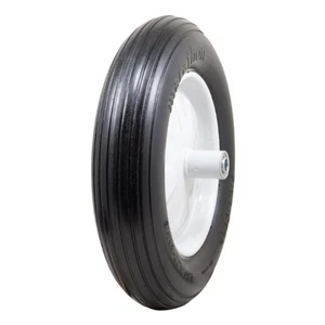 Marathon Ribbed Tread Polyuréthane 500 lbs. Capacité Pneu de brouette pour 15.5 D