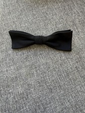 Vintage Wembley Black Clip On Bow Tie Bowtie