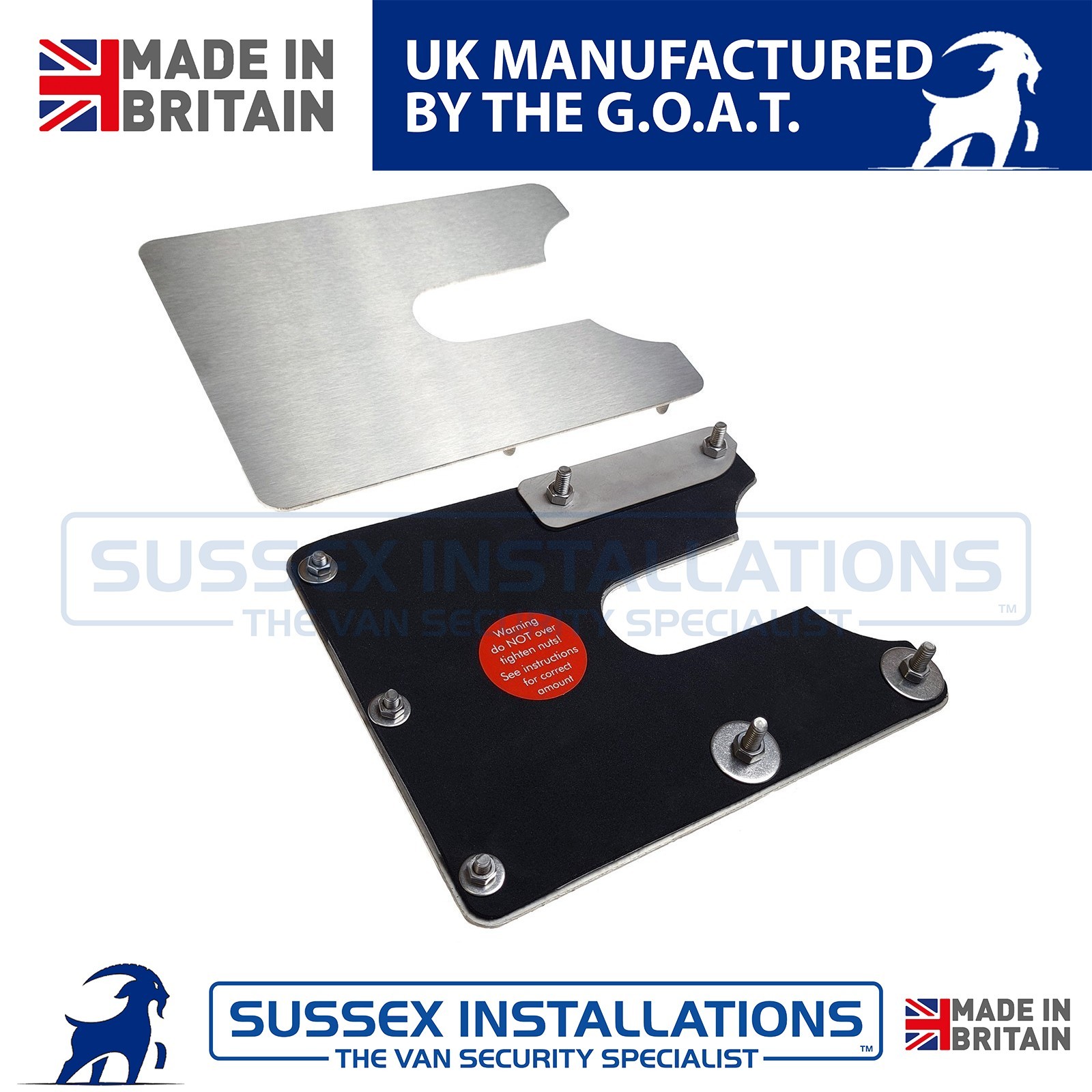 For Ford Custom (2013-On) Rear Barn Door Security/Repair Shield Set