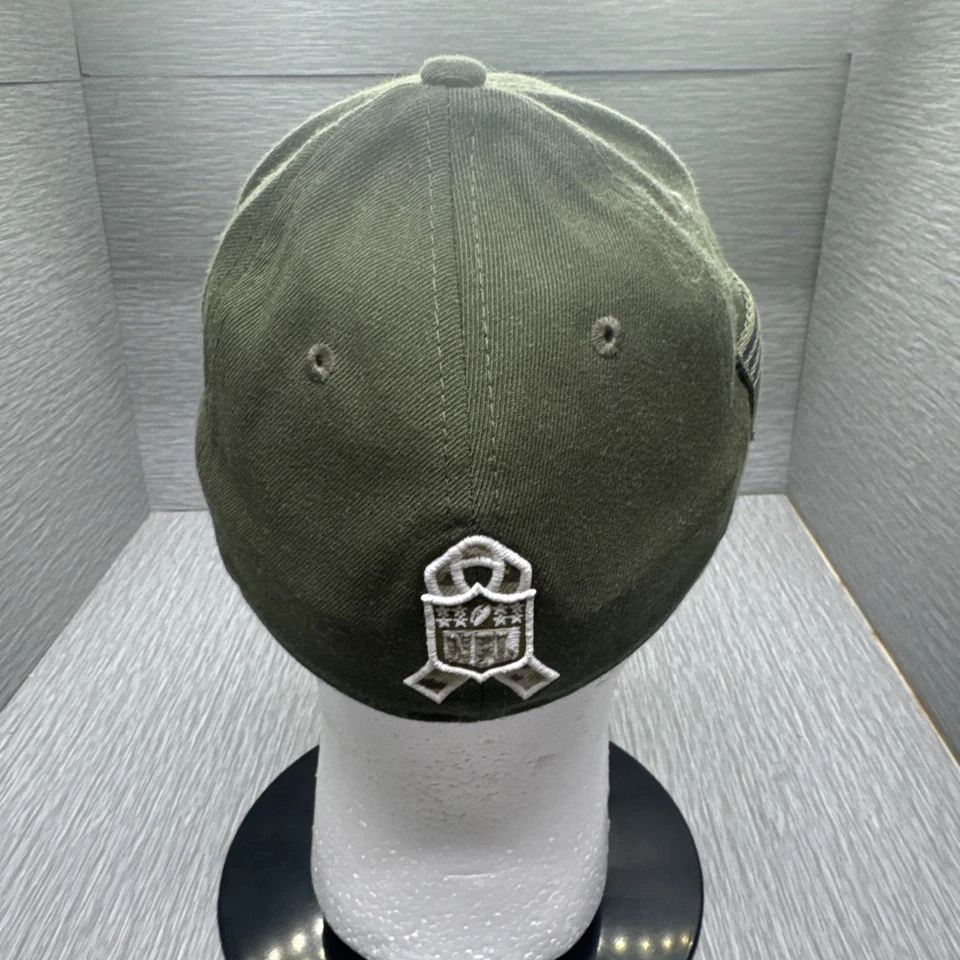 New England Patriots New Era 39THIRTY NFL Salute to Service Olive Hat S/M - Image 3 of 4