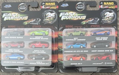 Jada Nano Hollywood Rides 25 Years Of Fast & Furious Full Set Civic EJ1, RX7 