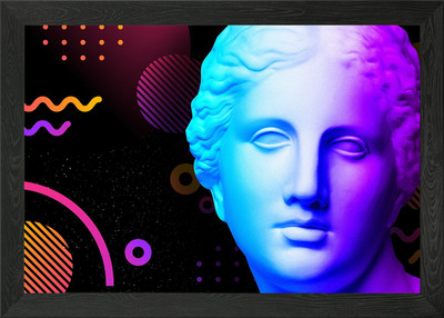 Antike Neon Götter Venus gerahmtes Wandbild Poster Leinwanddruck Bild