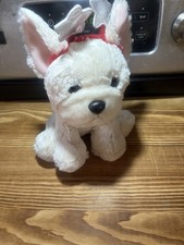 Aurora White Cream Holiday Holiday Cheer 11" Jody French Bulldog Plush Toy