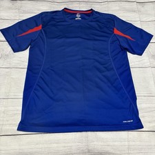 Majestic Cool Base Mens Size Large Baseball T Shirt Royal Blue Red