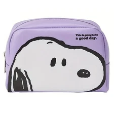 Snoopy Makeup Bag Cosmetic Travel Bag Organizer Toiletry Bag Purple New w/Tag