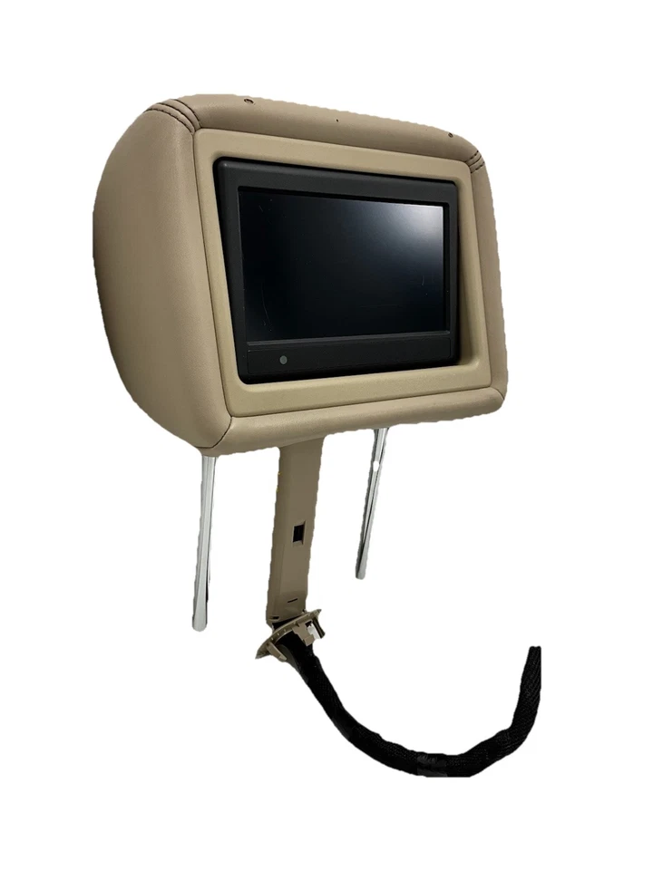 2017 NISSAN ARMADA ЛЕВОЕ ЗАДНЕЕ СИДЕНЬЕ ПОДГОЛОВНИК ИНФОРМАЦИОННО-РАЗВЛЕКАТЕЛЬНЫЙ ЭКРАН ЖЕЛТОВАТО-КОРИЧНЕВЫЙ КОЖАНЫЙ OEM - Изображение 2 из 4