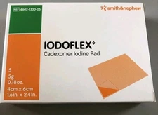 Iodoflex Cadexomer Iodine Pad Dressings 1.6" x 2.4" 5gm - Box of 5
