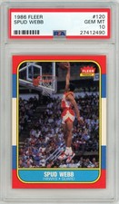 1986 Fleer #120 Spud Webb PSA 10  |  Set Break