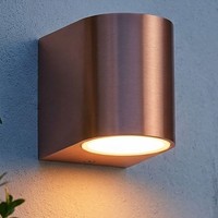 Design AußEn Leuchte Wand Strahler Alu Down Beleuchtung KupferfäRbig Lampe Spot