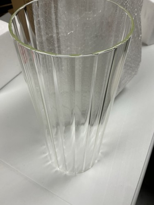 #ad Hurricane Glass Candle Holders – Ribbed Cylinder – 3pc Set – Yshengood $15.99