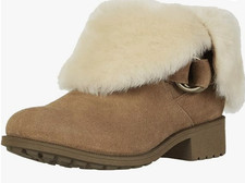 UGG Women's Bodie Fashion Dyed Sheep Fur Boot Chestnut Brown Size 6 M US