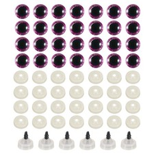 12mm Flash Safety Eyes, 30 Pcs Colorful Crocheting Safety Eyes, Purple