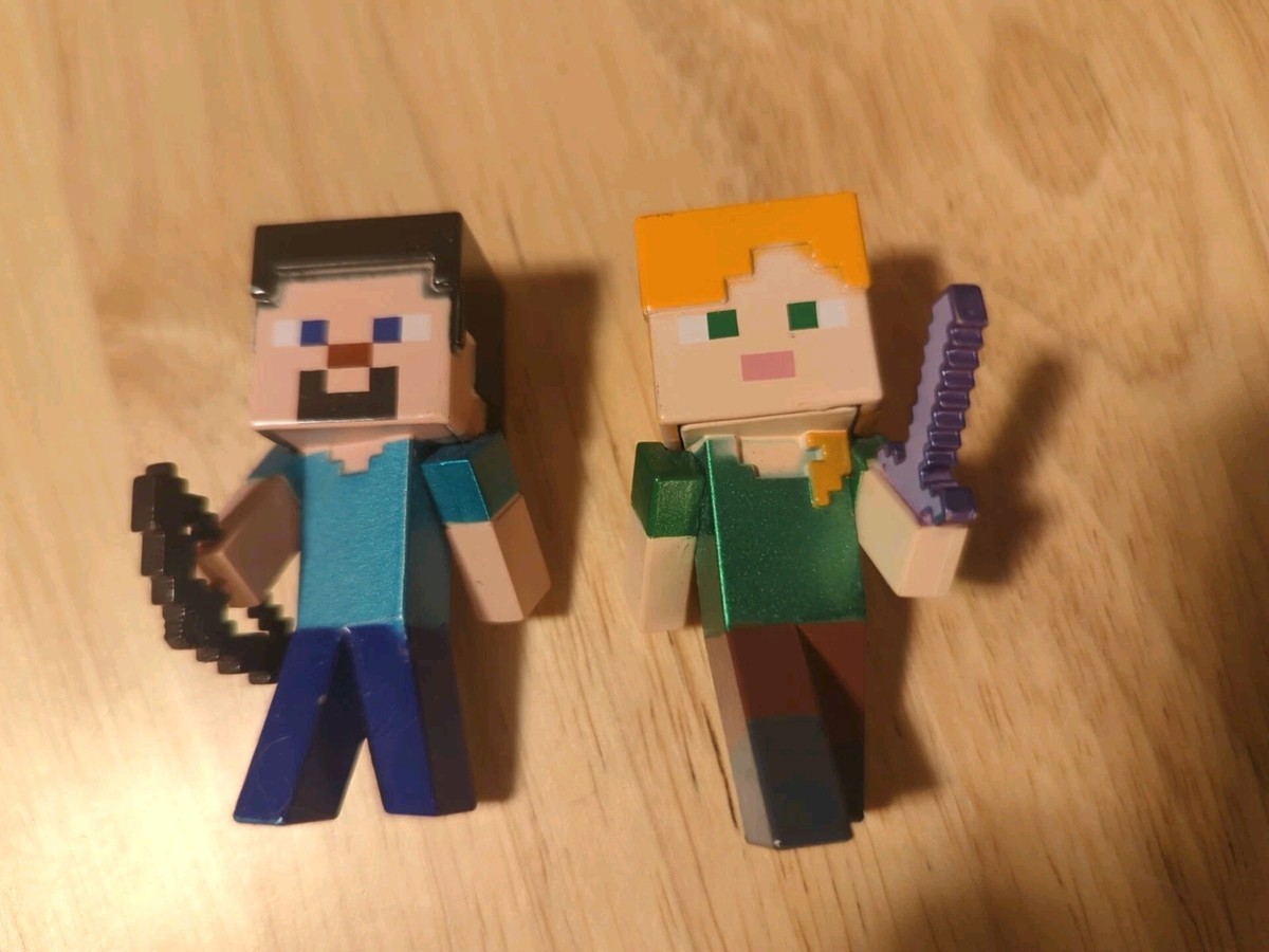 Minecraft Steve & Alex Metal Action Figure 2.5” MetalFig Jada Toys