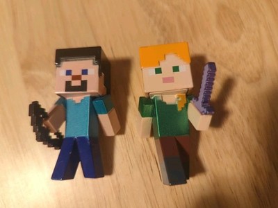 Minecraft Steve & Alex Metal Action Figure 2.5  MetalFig  Jada Toys Toy Figures