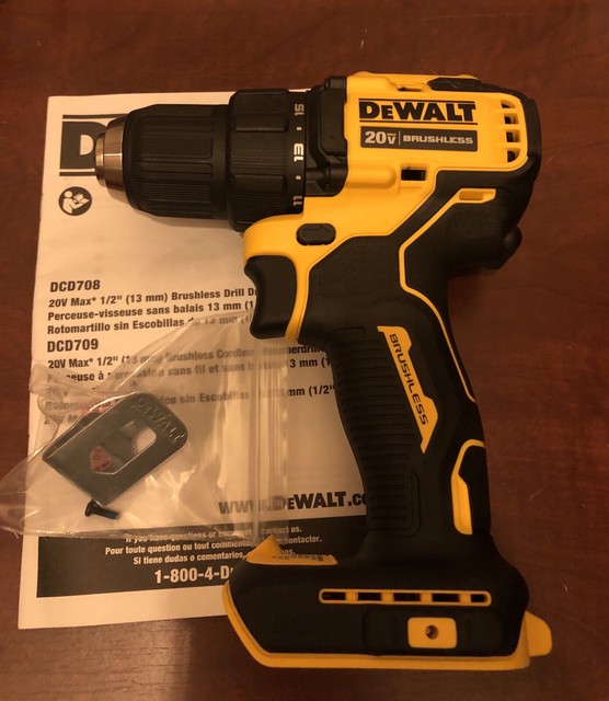 DEWALT DCD708B ATOMIC 20V MAX Brushless Cordless 1/2" Drill/Driver