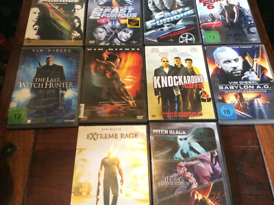 Vin Diesel [10 DVD] Riddick Pitch Black Fast Furious Babylon AD Extreme Rage