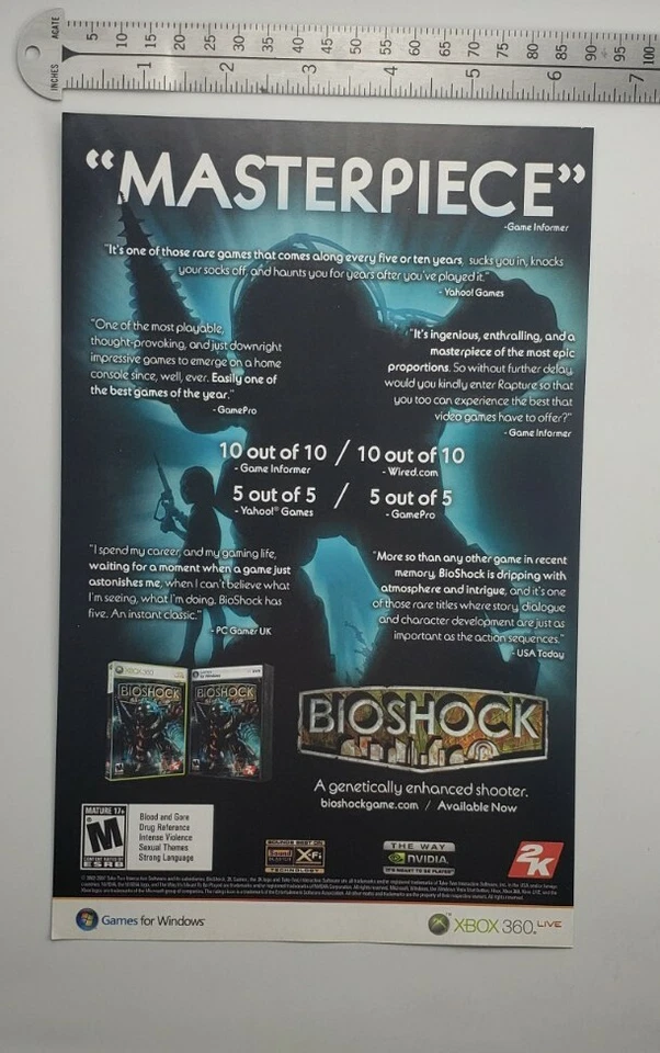Bioshock Video Game RARE Print Advertisement - Image 2 of 2