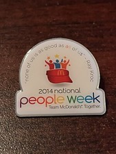 McDonald’s 2014 National People Week Ray Kroc Employee Lapel Hat Pin
