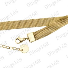 Genuine 18K Yellow Gold Filled Tarnish-Free Italian 8mm Mesh Link Chain Bracelet